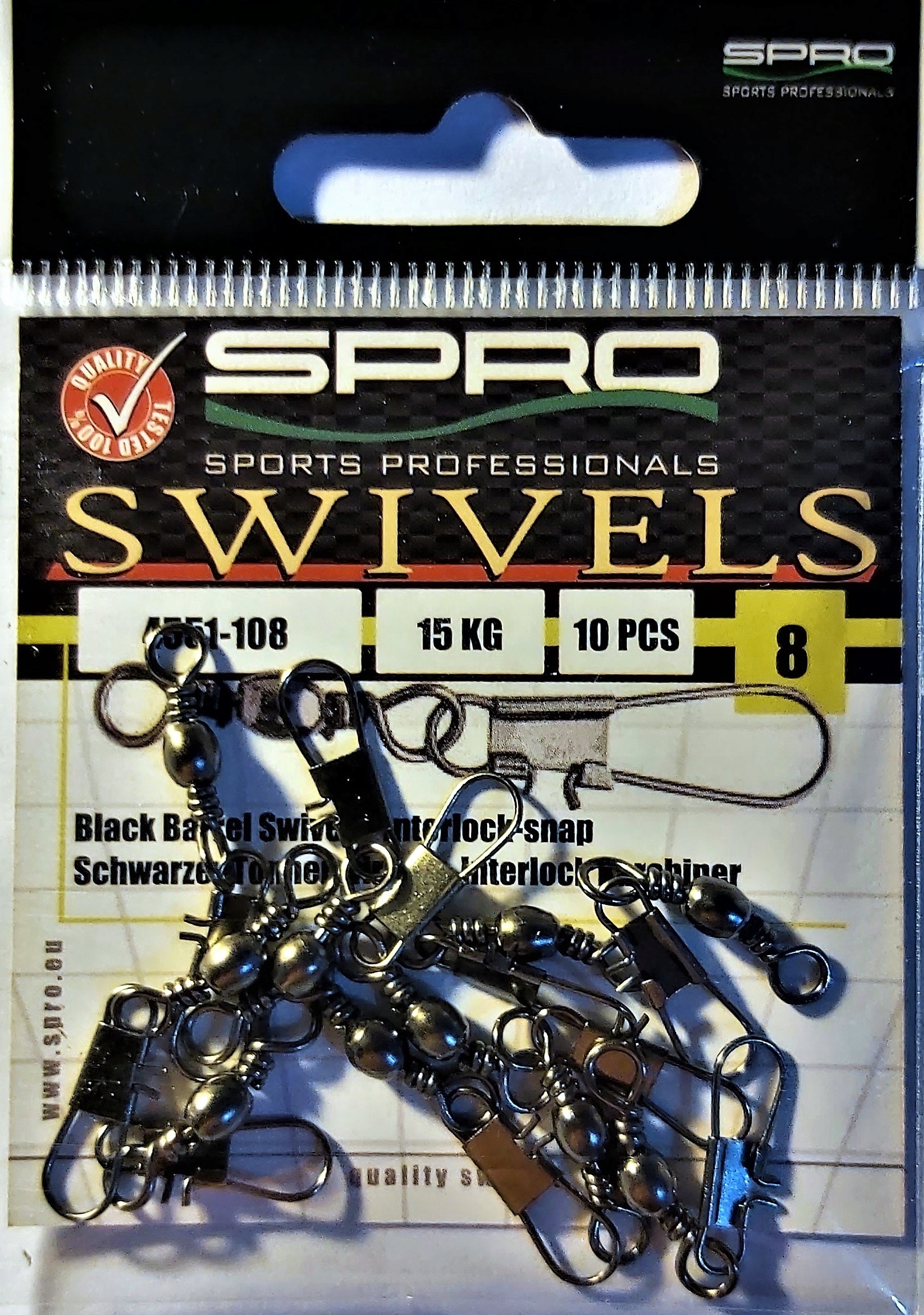 

Krętliki z agrafką 8 Interlock Snap Spro