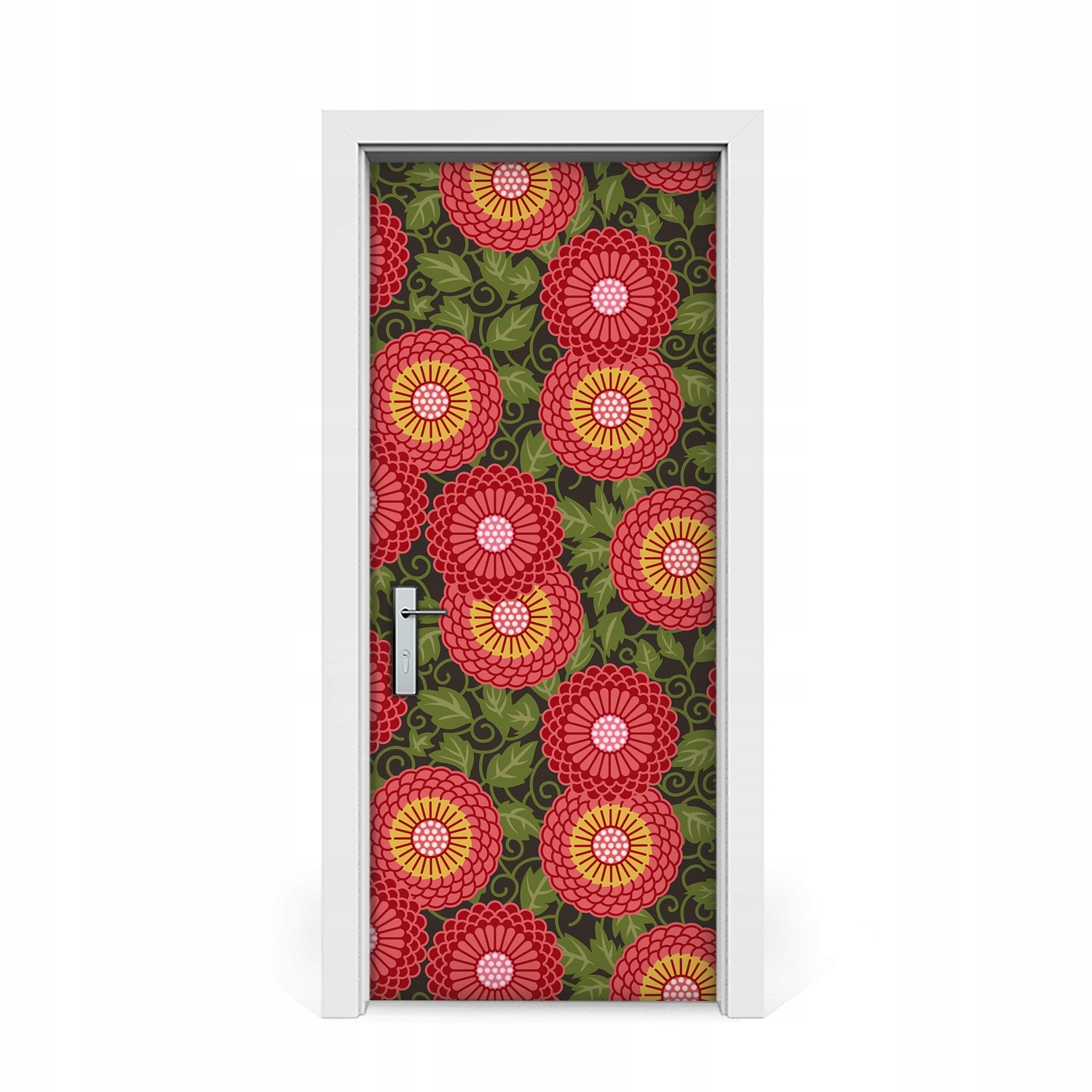 

Okleina naklejka drzwi Geometryczne kwiaty 85x205