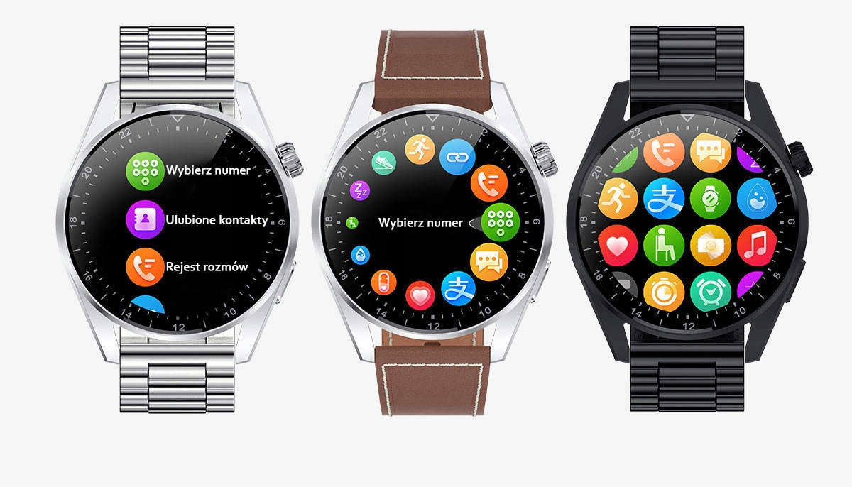 Zegarek męski SMARTWATCH Rubicon ROZMOWY KROKI SMS Funkcje Bluetooth Budzik Datownik Ekran dotykowy Krokomierz Monitor pracy serca Stoper