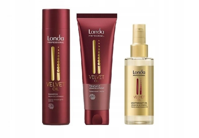 Londa Velvet Oil Cestovný set Šampón 250ml + Kúra 200ml + Olej 30m