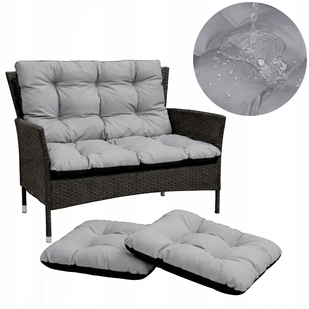 Set polštář na zahradní houpačku měkká 100x60x50 2x45/45 Ocel