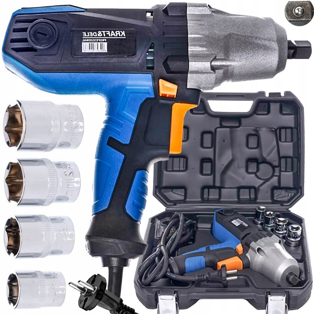Elektrický Rázový Uťahovák Na Kolesá 2200 W Kufor 4 Nástavce 1/2 Palca
