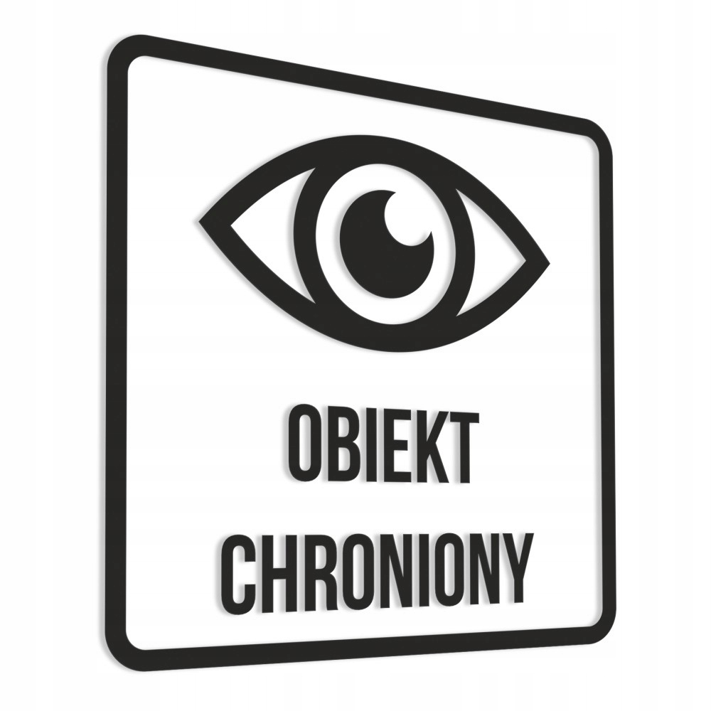 

Obiekt Chroniony naklejka, 10x10 monitoring