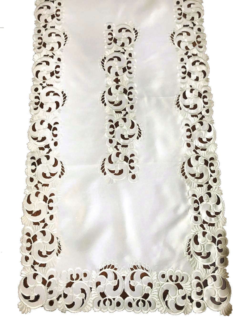 

Bieżnik Na Stół 60x120 Kremowy Dekoracyjny Haft