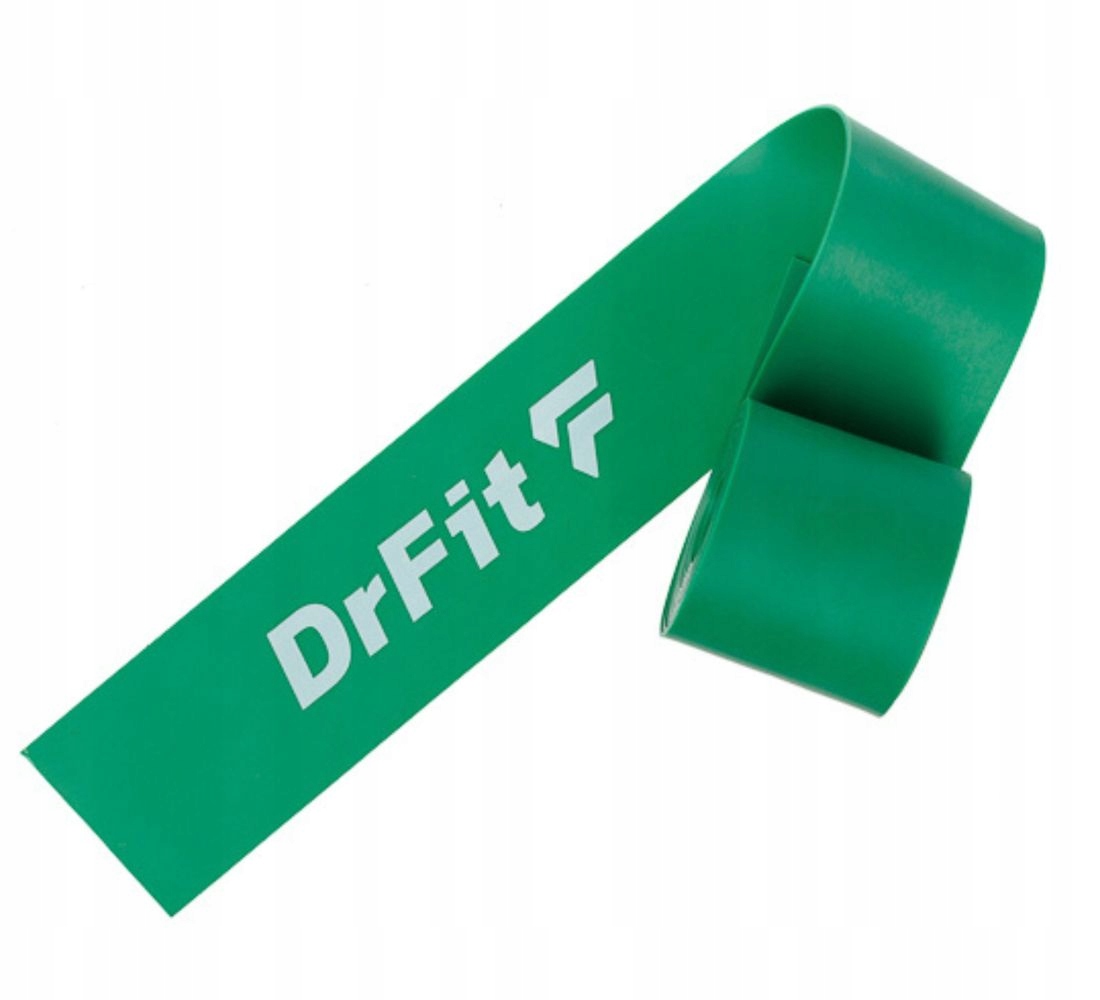 Guma Taśma Kompresyjna Rehabilitacyjna Długa Wytrzymała Zielona DrFit EAN (GTIN) 5903938080937