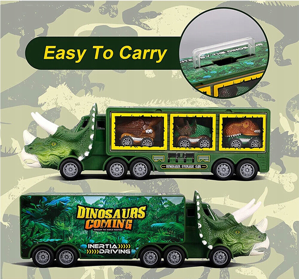 LAWETA DINOZAUR WALIZKA ZE ZJEŻDŻALNIĄ AUTKA NAPĘD Marka NORIMPEX