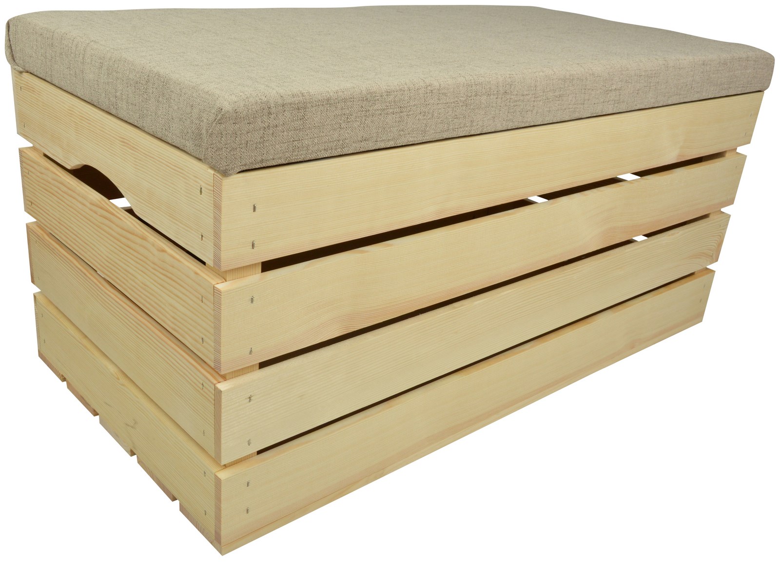 Velká Borovicová Taburet Kufřík Skříň Dřevěný Úložný Prostor