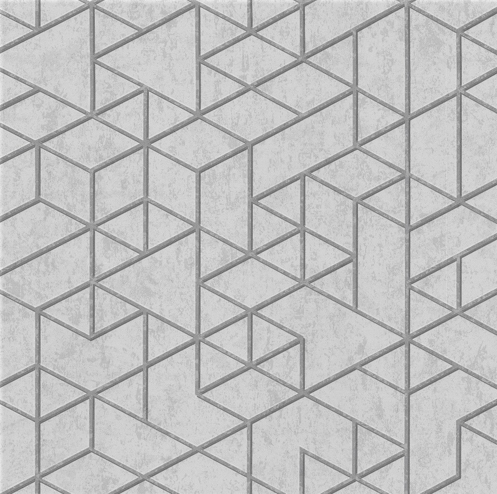 

Tapeta geometryczna beton szary srebrny soho 3D