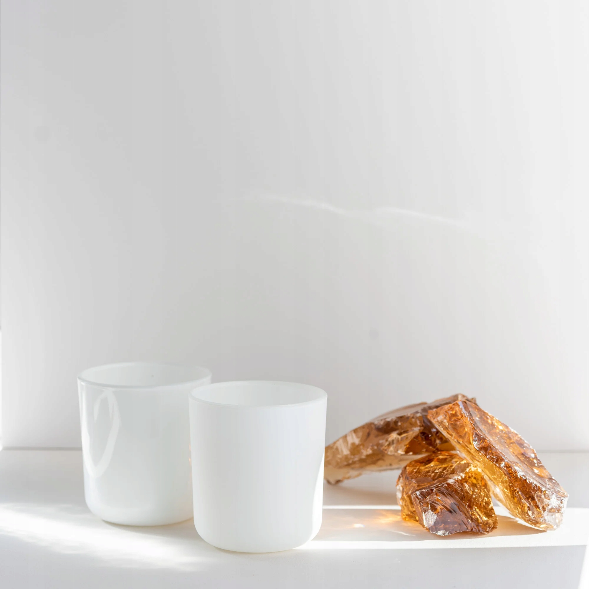 Szklany pojemnik do zalewu świec 70808 biały połysk szklanka 270 ml kpl. 6 Marka Got Glass