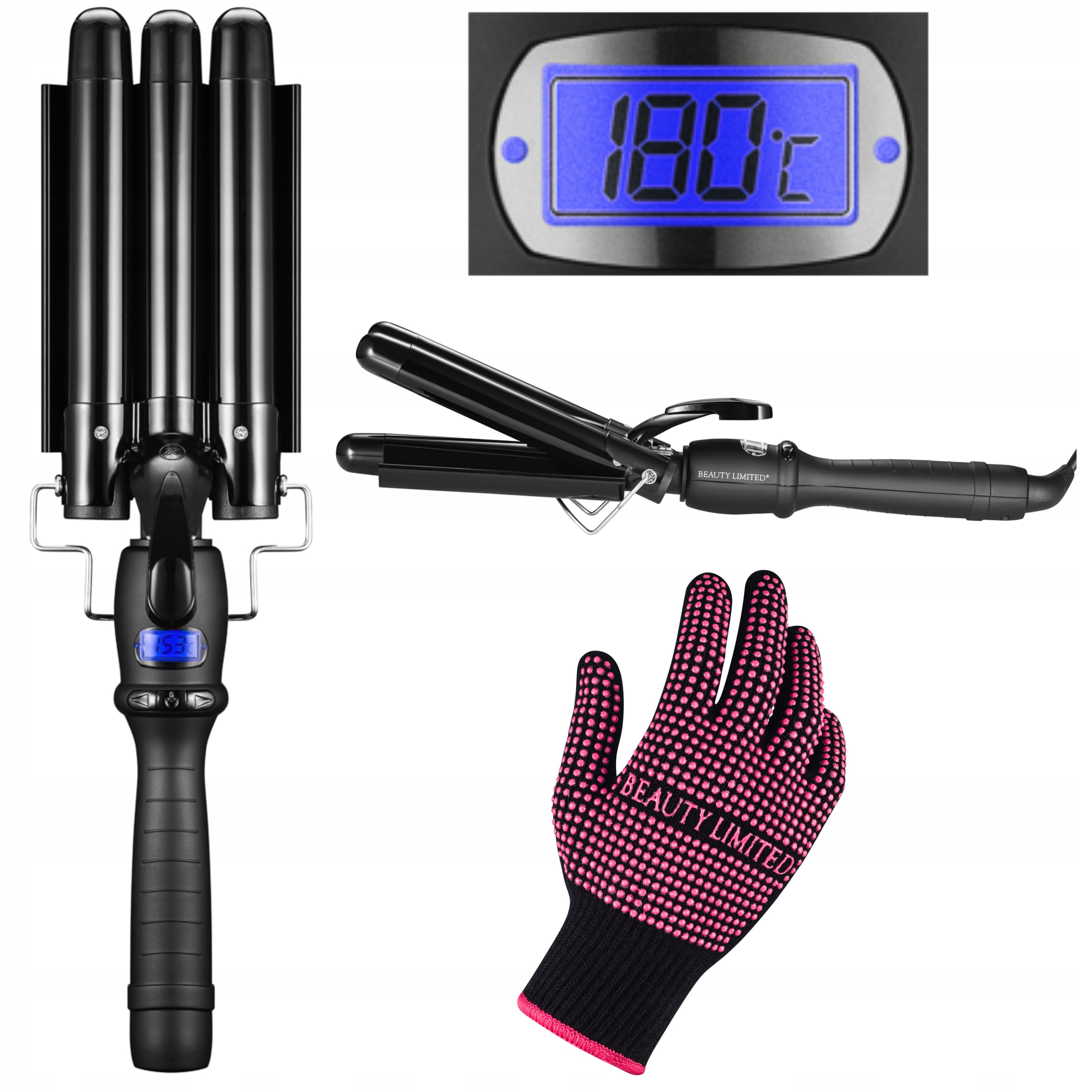 Falownica do włosów Ceramiczna Rękawica Błyskawiczne Nagrzewanie 22mm