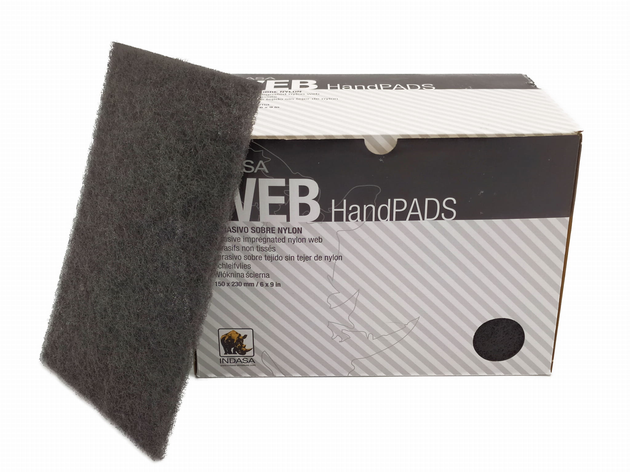 Włóknina ścierna arkusz szara DROBNA Indasa