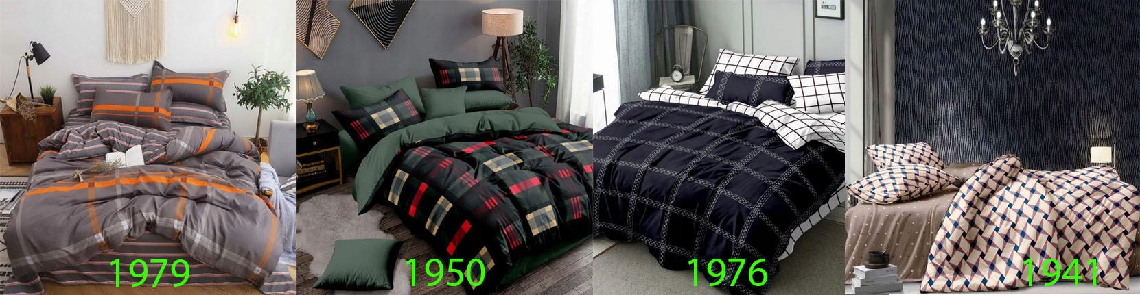 KOMPLET POŚCIELI BAWEŁNA 160x200cm nr 2078 Wymiary kołdry 160x200cm