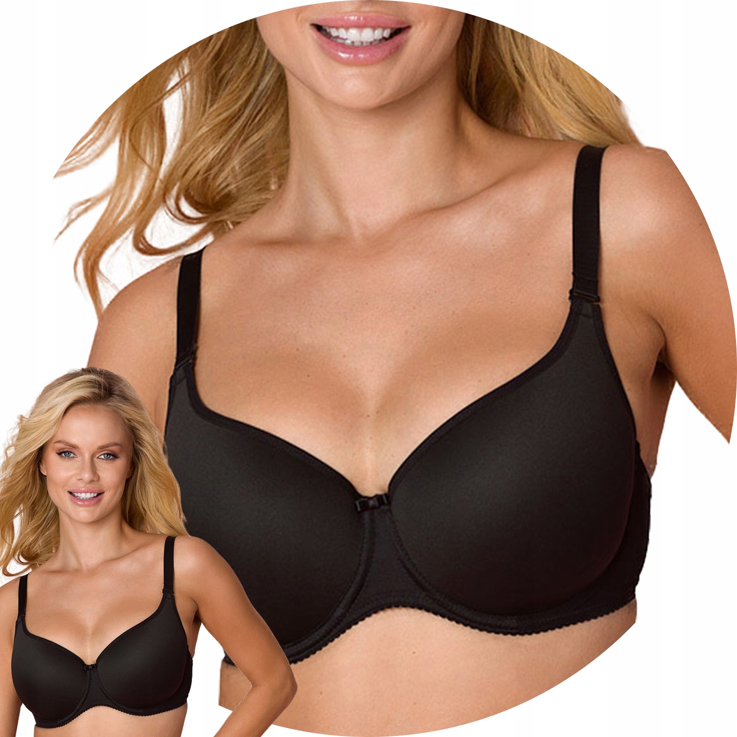 Vena VB-220 czarny 70E Biustonosz usztywniany