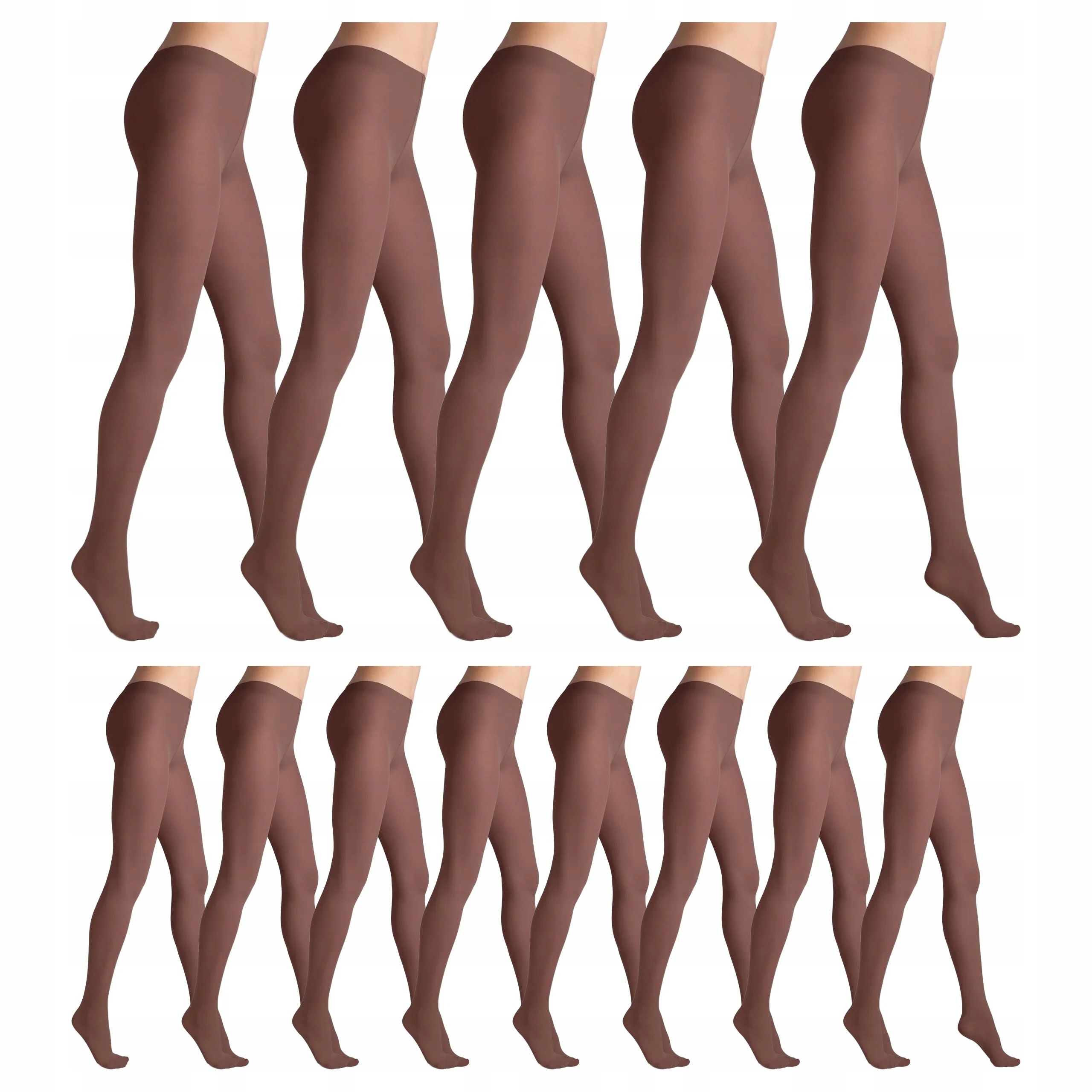 13 x Punčocháče hladké Marilyn 40den hnědé chocolat velikost 4