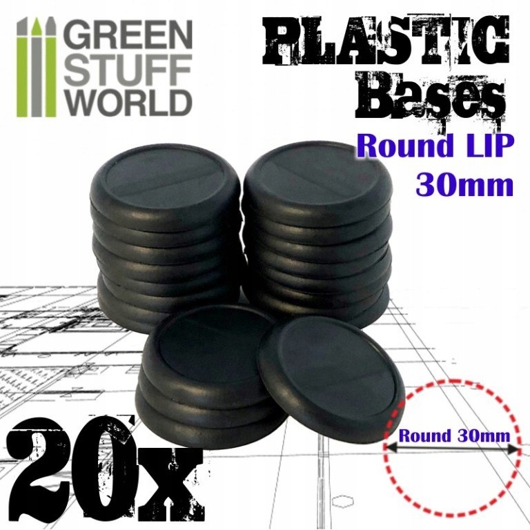 

Plastic Bases 30mm podstawki pod figurki 20szt