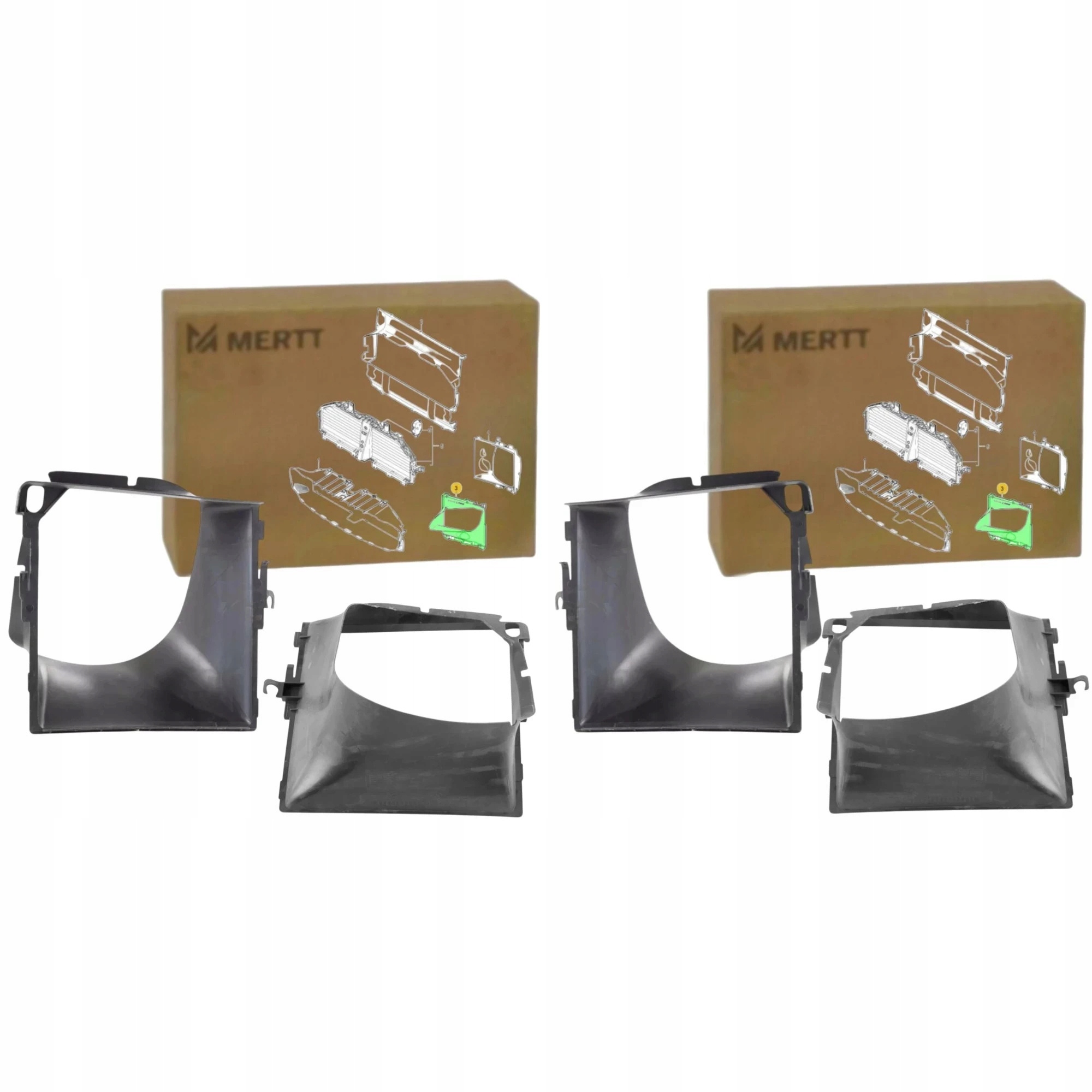 Porsche Cayenne II 10-14 Volant kanál přívodu Vzduchu Intercoolera Sada