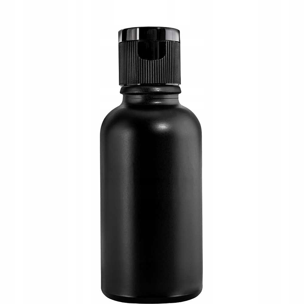 

Butelka szklana 50ml czarna matowa z nakrętką flip