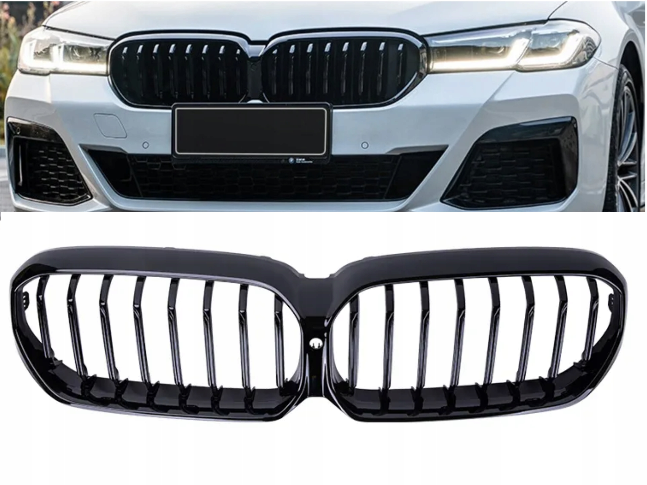 Nerki GRILL CZARNE połysk G30 G31 LIFT 2020 2 żebra