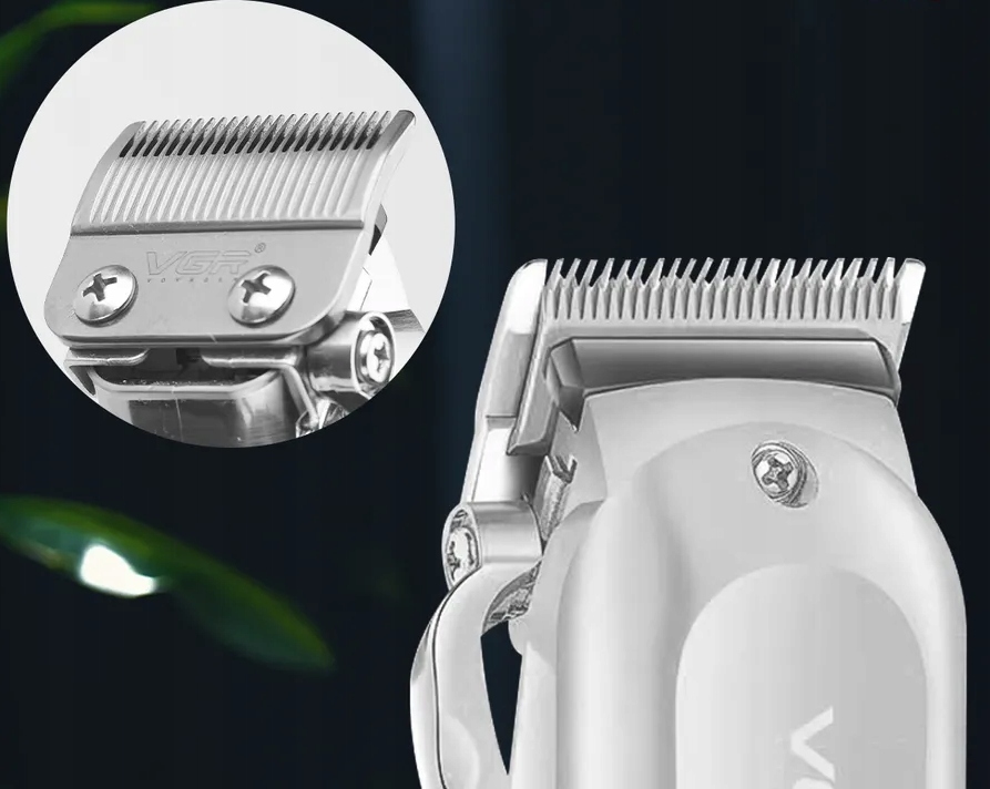 PROFESJONALNA MASZYNKA DO WŁOSÓW BEZPRZEWODOWA Z REGULACJĄ 6 NASADEK + OLEJ Liczba ustawień długości strzyżenia 7