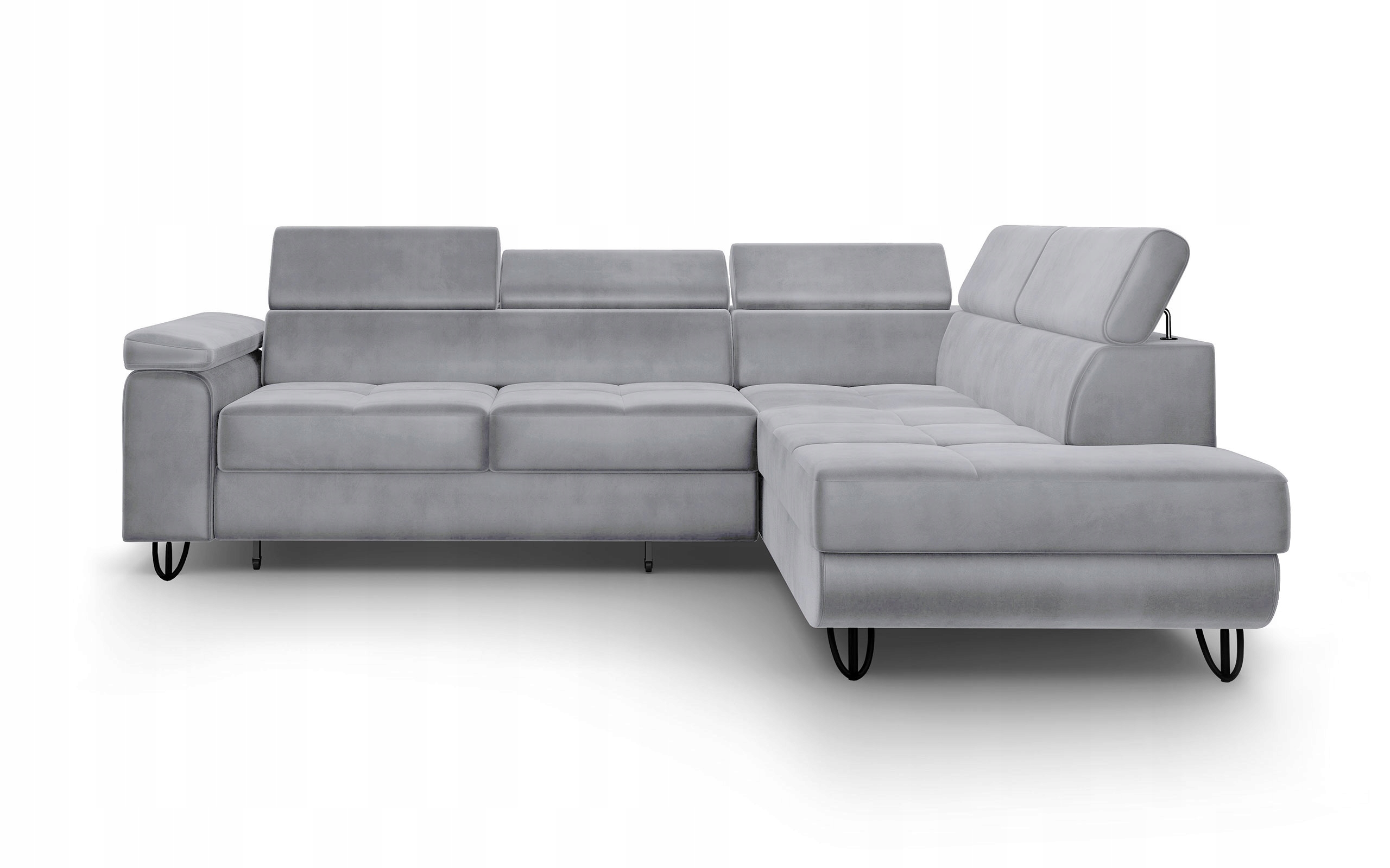 NAROŻNIK ROZKŁADANY LANDEN Funkcja Spania Zagłówki