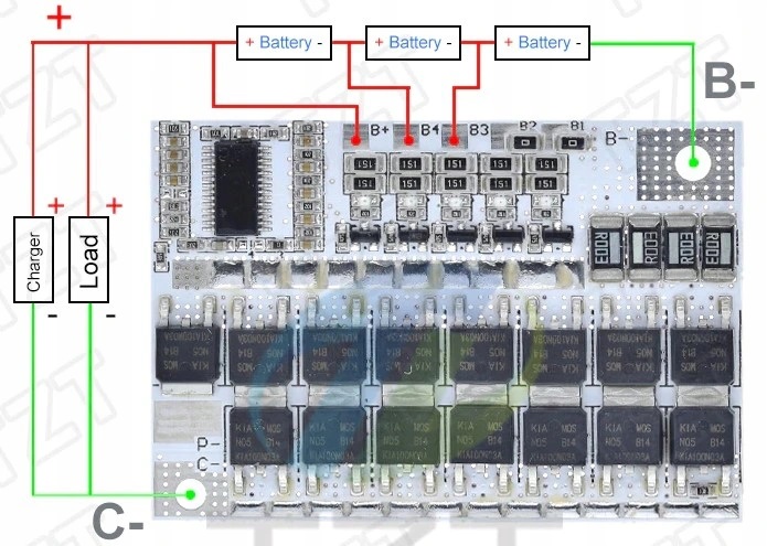 BMS 5S 4S 3S 100A Balanser Li-ion 18650 Producent Inna