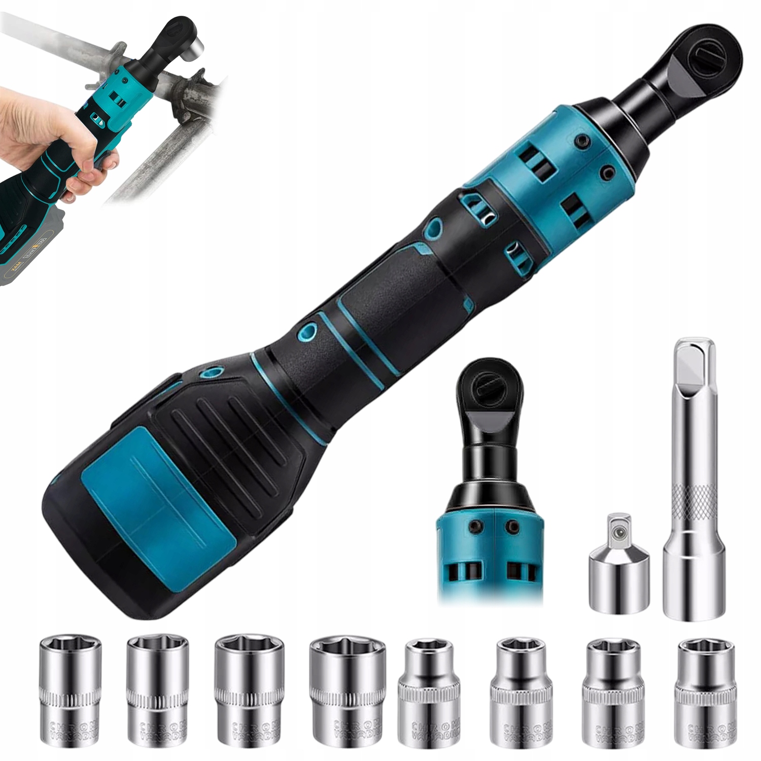 Elektrický úhlový akumulátorový úhlový klíč 55 N.m Pro Makita 18V
