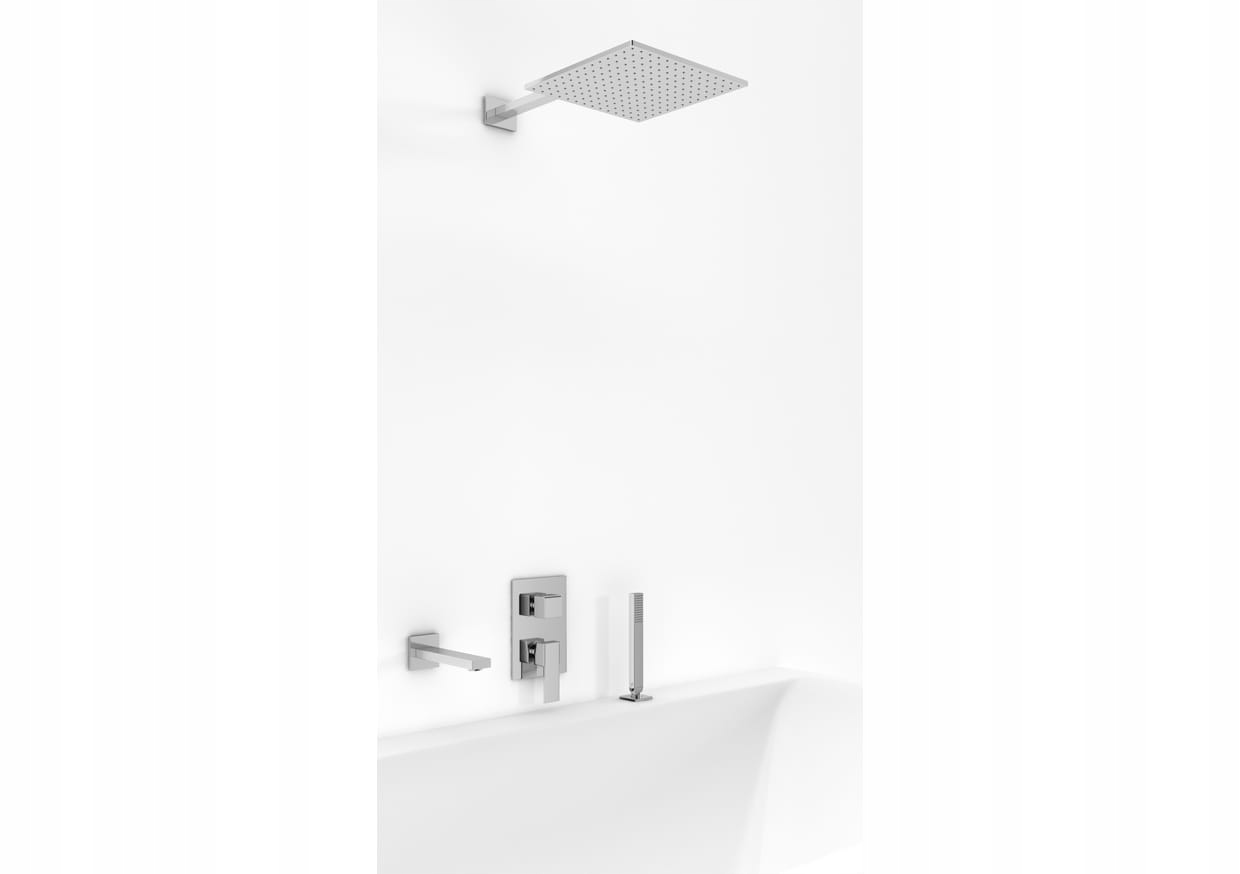 Vaňová súprava s dažďovou sprchou 20 cm a slúchadlom Excelent QW211HQ20-007