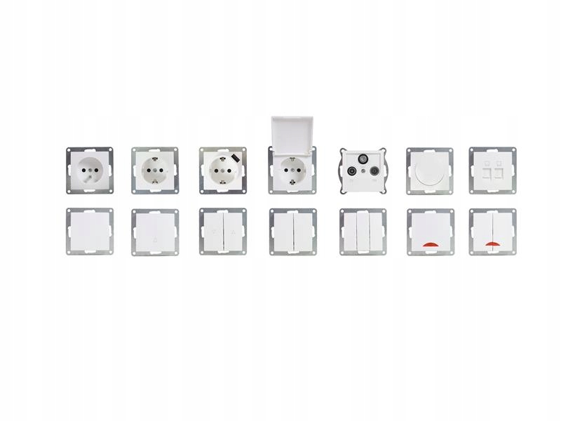 Wyłącznik Włącznik Łącznik pojedynczy 'Modern' biały Marka Tayama