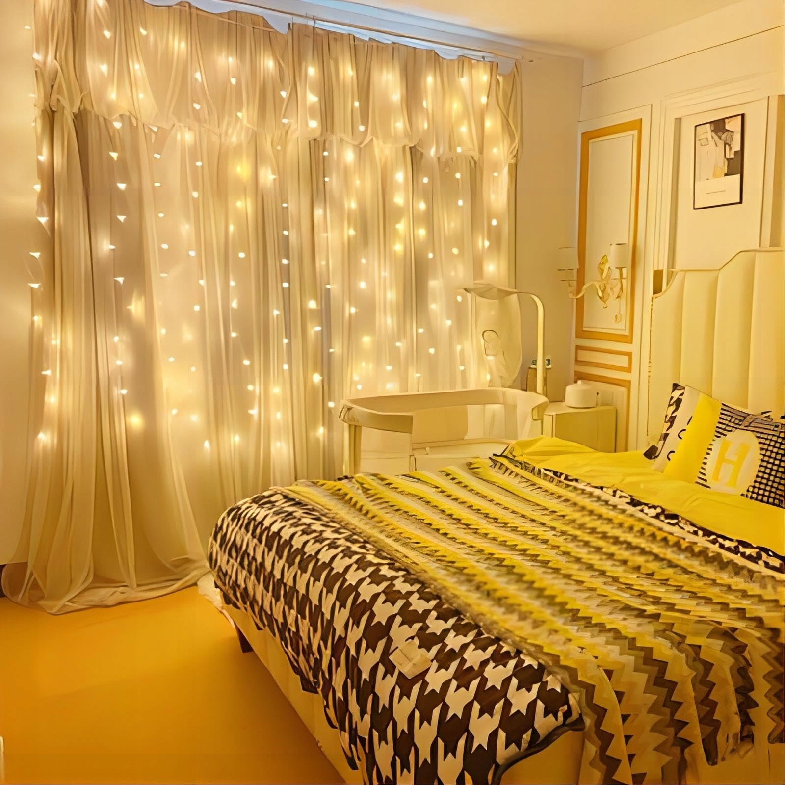 MUSUNIA GIRLANDA KURTYNA ŚWIETLNA DEKORACYJNE LAMPKI 1x1M 100LED — miniatura 4
