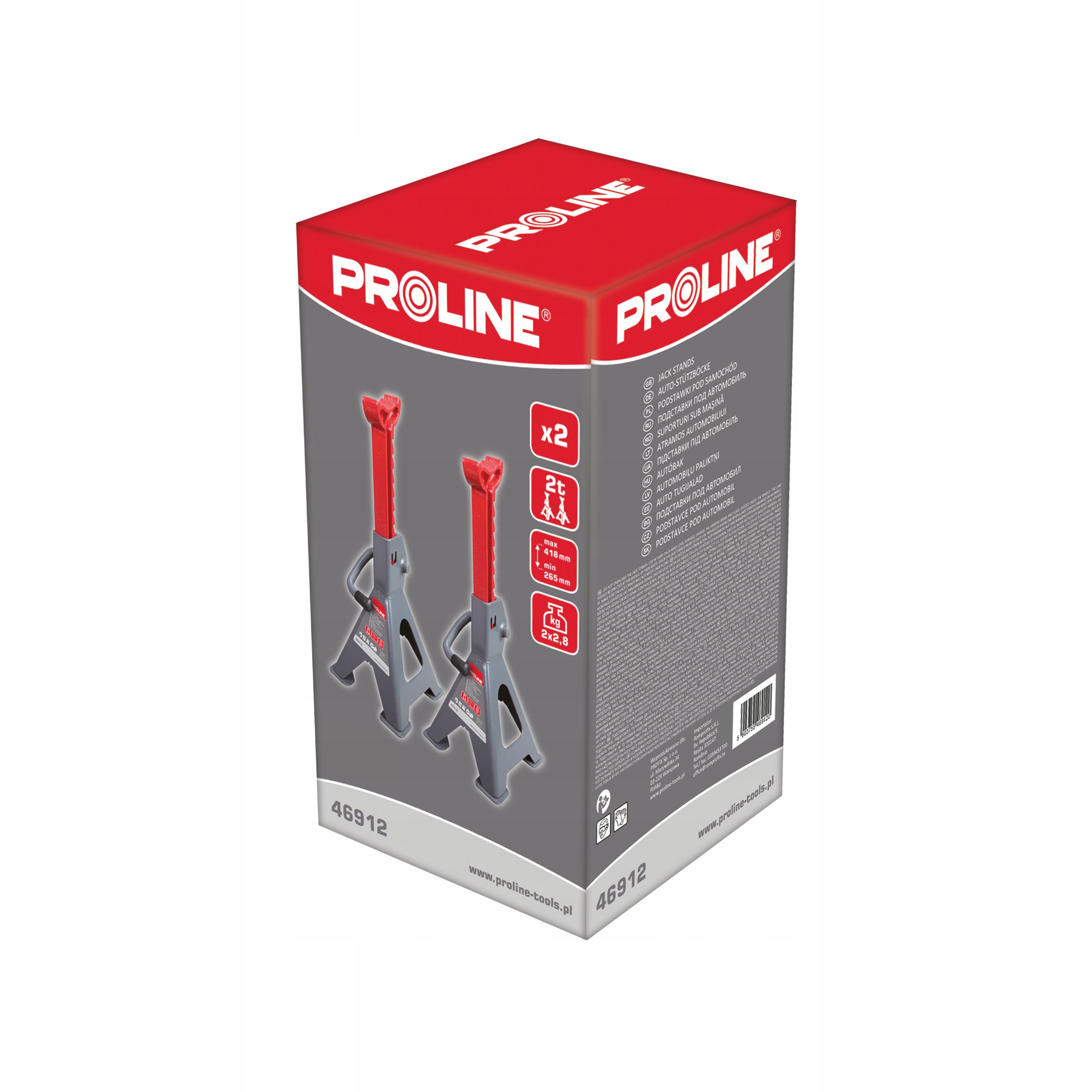 Автомобильные стойки 2т 265-418мм Пролайн 46912