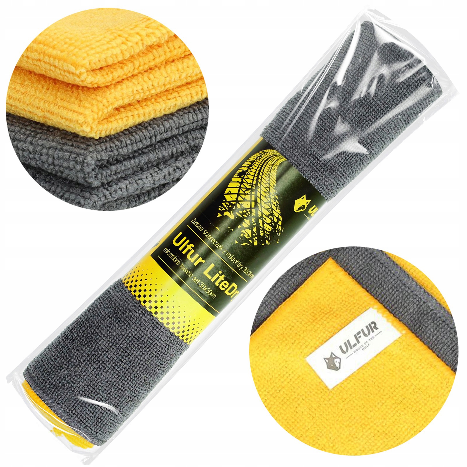 Ulfur LiteDry Zestaw 4 Ściereczek z Mikrofibry 30x30cm 200gsm UF15126