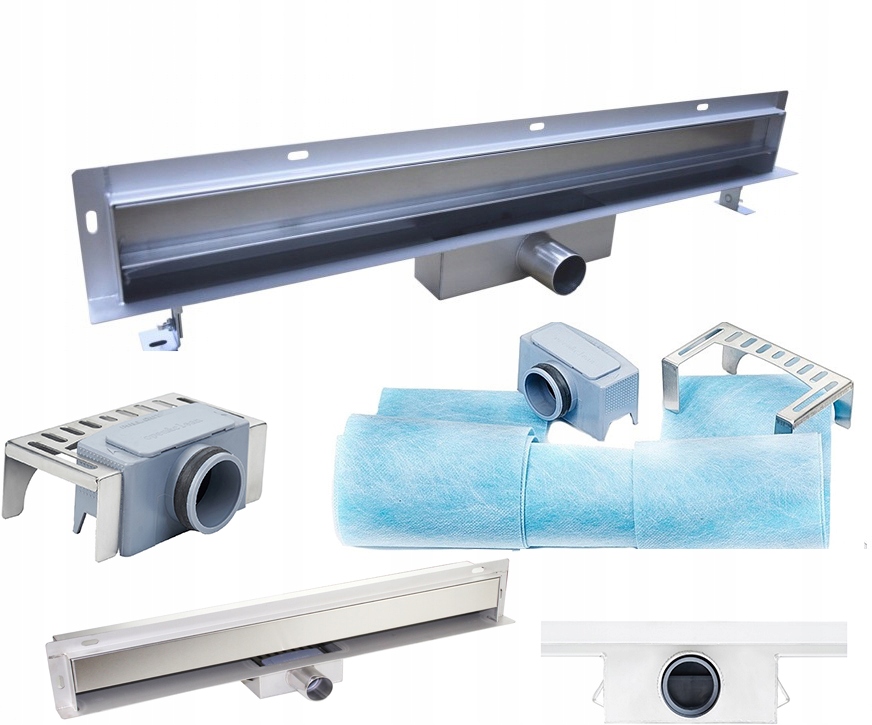 

Sanitline Odplyw liniowy ścienny 70cm 52mm Komplet