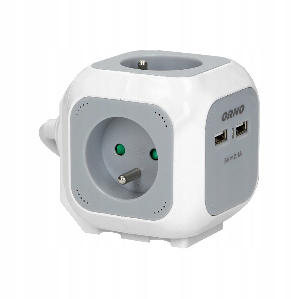 

Przedłużacz Kostka Cube 4 Gniazda 2 Usb Listwa