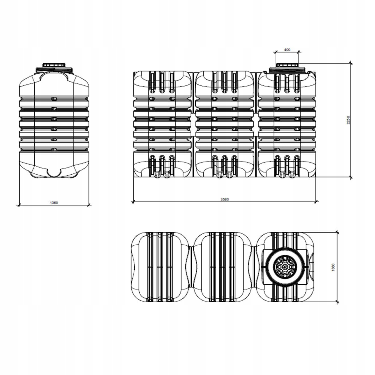 Szambo 7500L Zbiornik Bezodpływowy - ATEST EAN (GTIN) 5901276610700