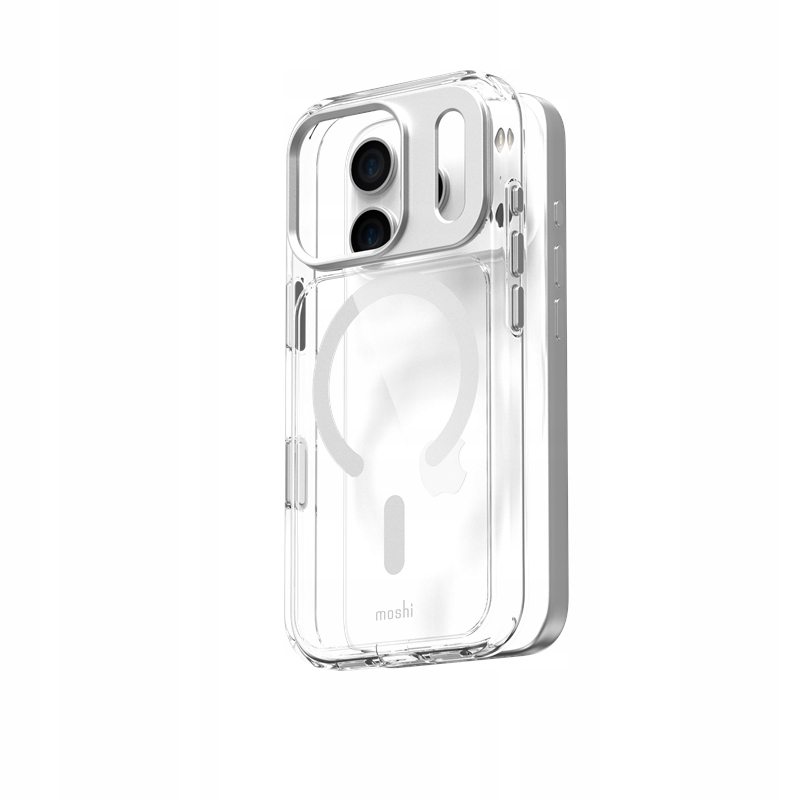 Moshi iGlaze MagSafe Pouzdro pro iPhone 17 Pro (Luna Silver)