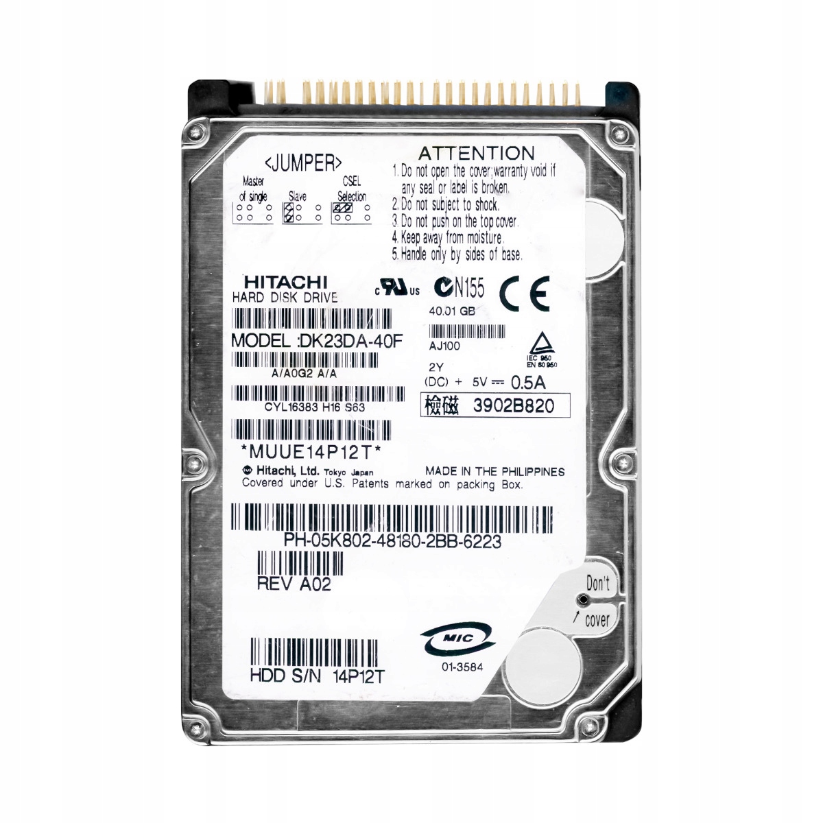 40GB 4.2K 8MB Ata 2.5'' DK23DA-40F