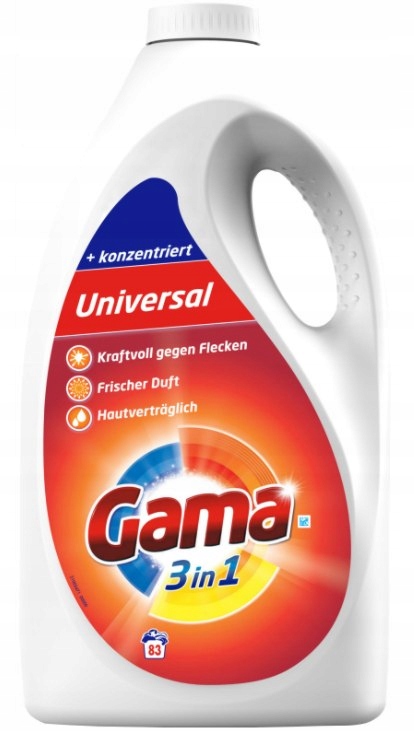 

Gama 3 in 1 Żel do prania Universal 4,15L