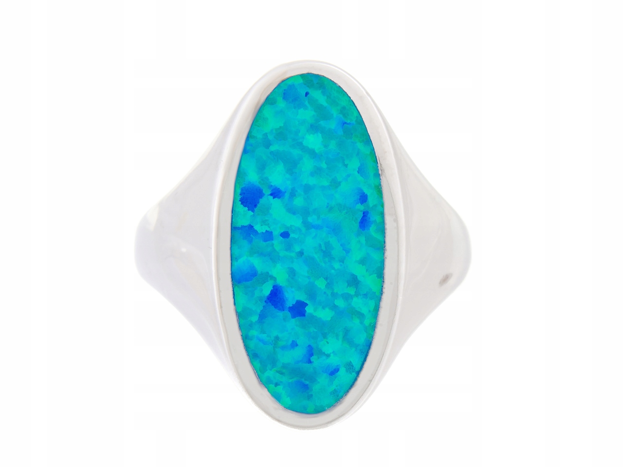 Vel Stříbrný Prstýnek 0,13 S Opálem 23 MM Dárek