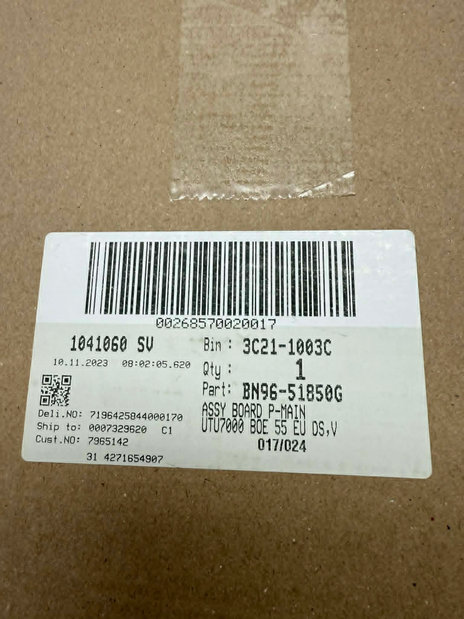 155/8 Základní deska Samsung UE55TU7192U KANT-SU2_6900_5055 BN9651850G