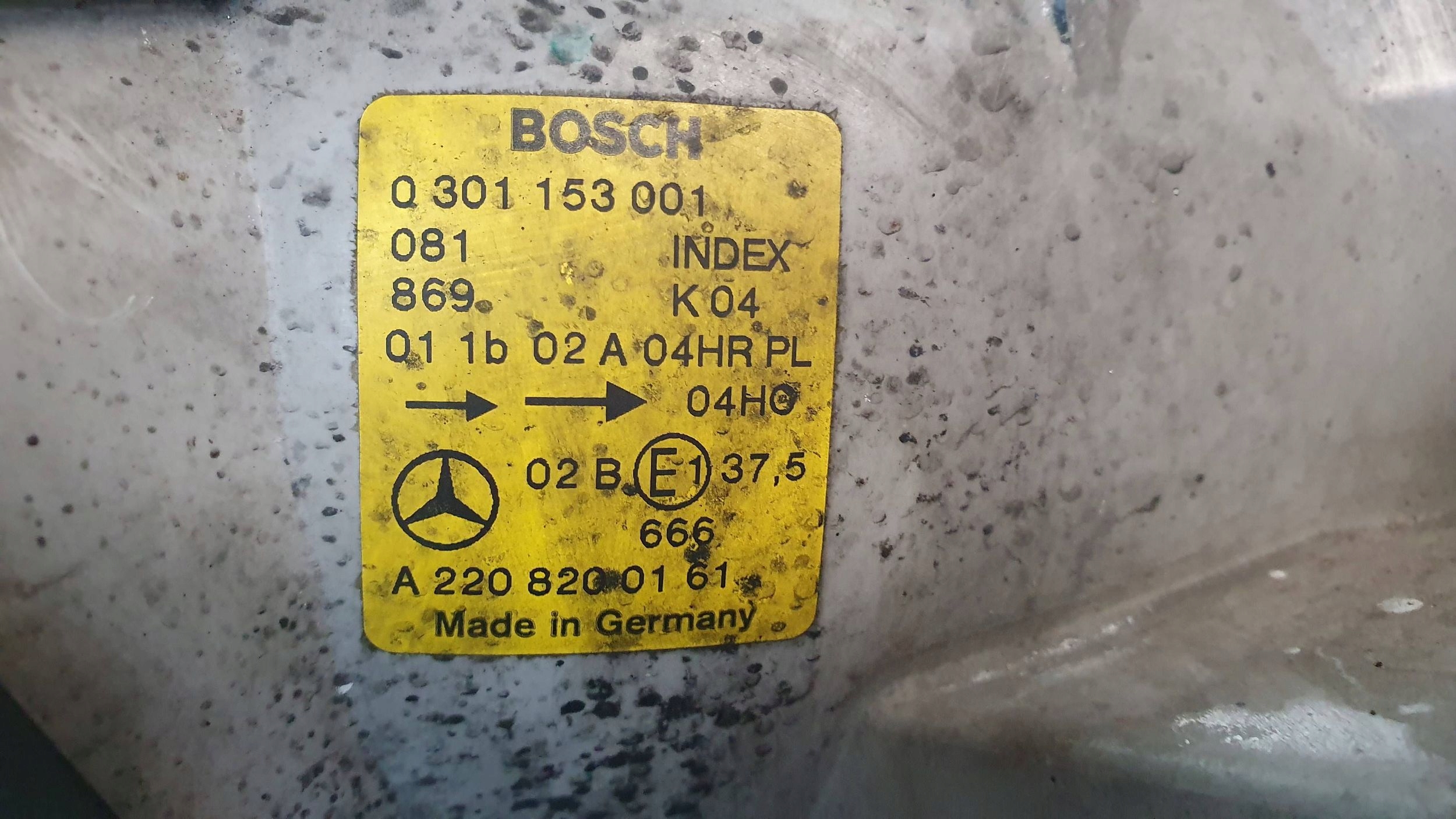 light front left MERCEDES S-KLASA W220 A2208200161 98