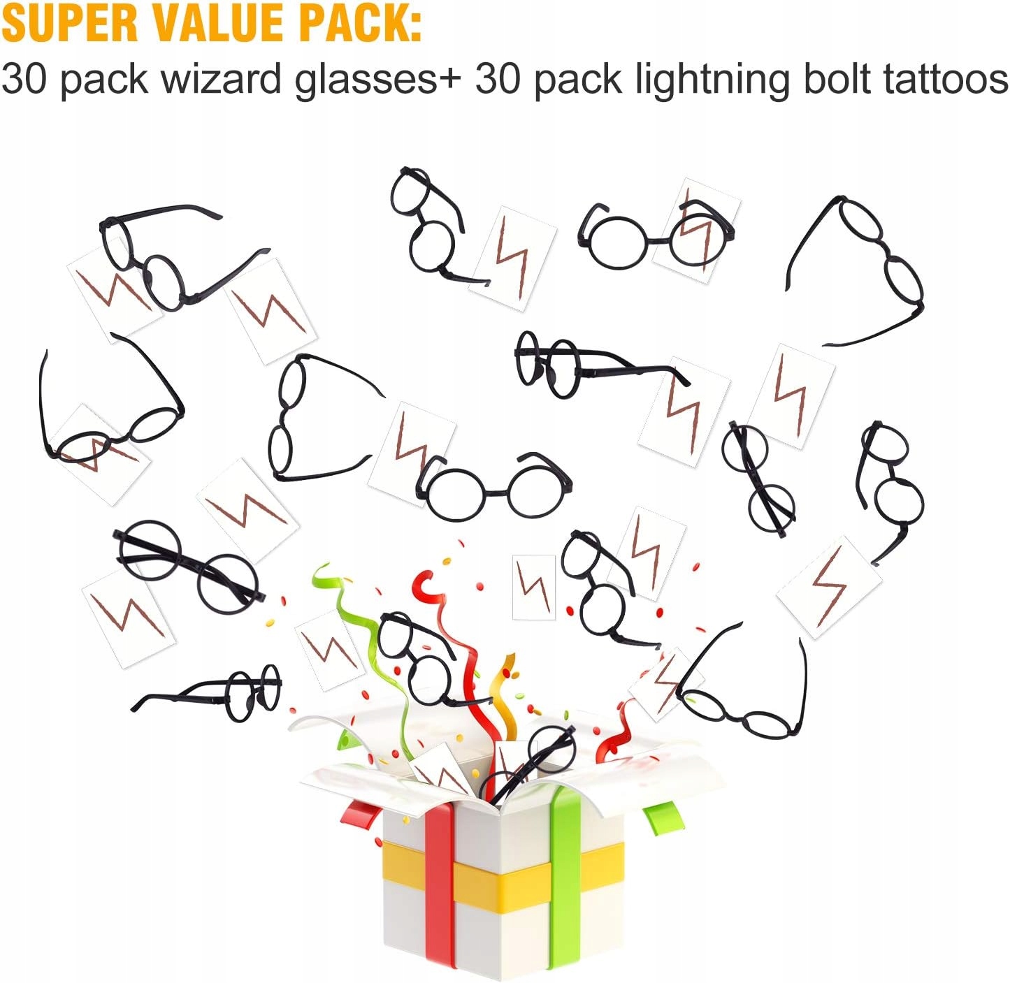 ZESTAW HARRY POTTER HALLOWEEN OKULARY TATUAŻE 30X Kod producenta ZESTAW HARRY POTTER HALLOWEEN OKULARY TATUAŻE