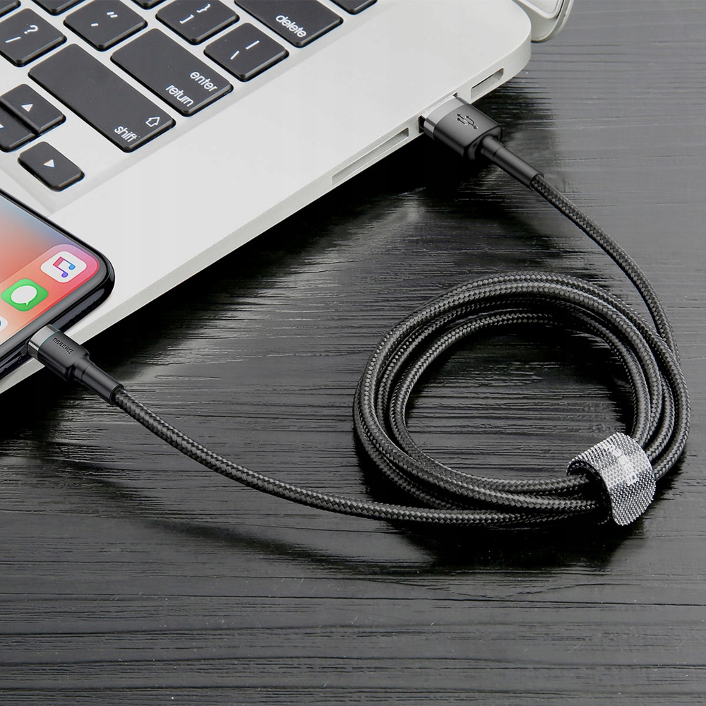 BASEUS SZYBKI KABEL DO IPHONE / IPAD USB - LIGHTNING MOCNY PRZEWÓD 2M Złącza USB - Apple Lightning