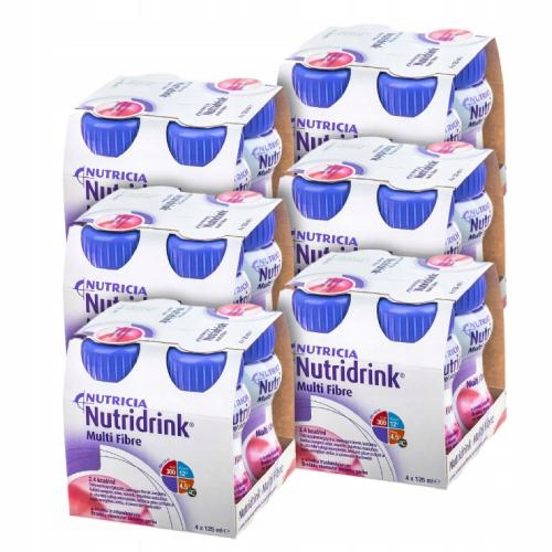 Zestaw 6x Nutridrink Multi Fibre truskawka, 4x125ml