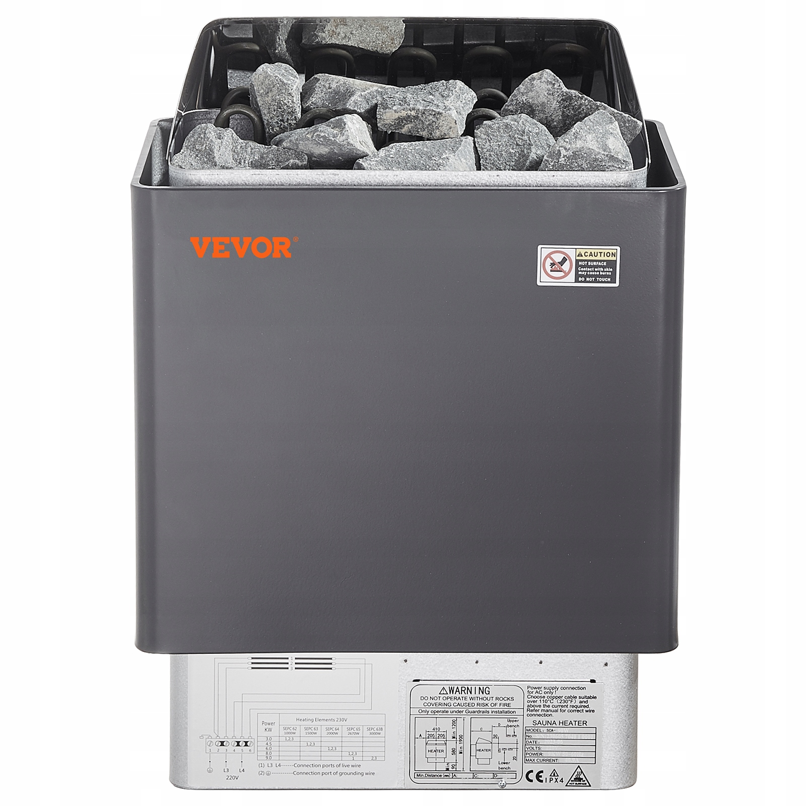 Profesionálna Saunová Pec Vevor 8 Kw 400 V S Digitálnym Ovládaním 8-12 M3
