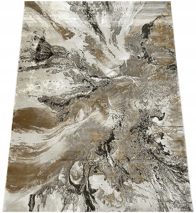 Koberec 120x180 Béžový Moderný Do Obývačky Mramor Mramor Módny