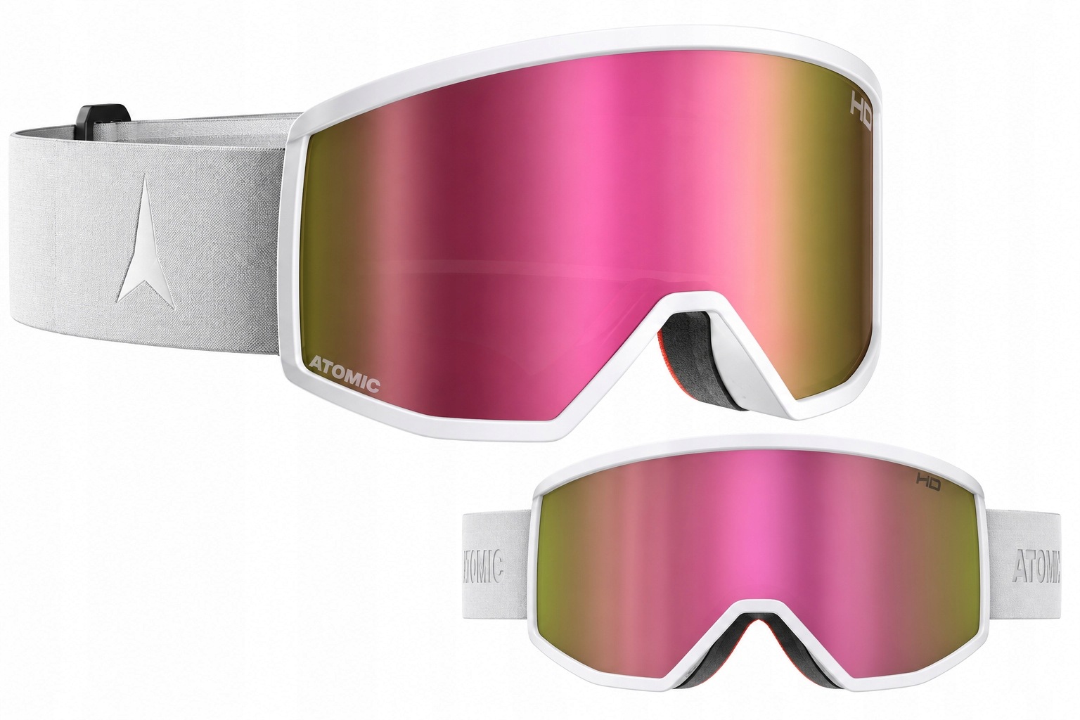 Gogle narciarskie Atomic Four M Hd White Pink Copper Hd – S2–S3