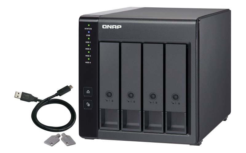 Qnap TR-004 4-zásuvková rozšiřující jednotka pro Qnap/pc, konektor Usb-c,