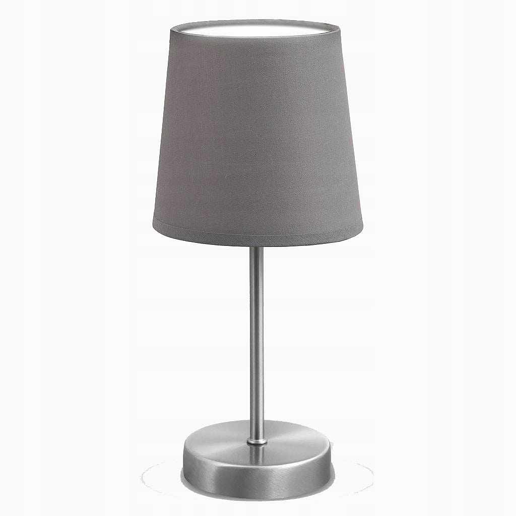 

Lampka Nocna - Stołowa - Klosz Szary - E14 - 1197