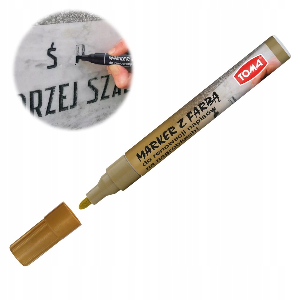 

Marker Z Farbą Do Renowacji Nagrobków Liter Złoty