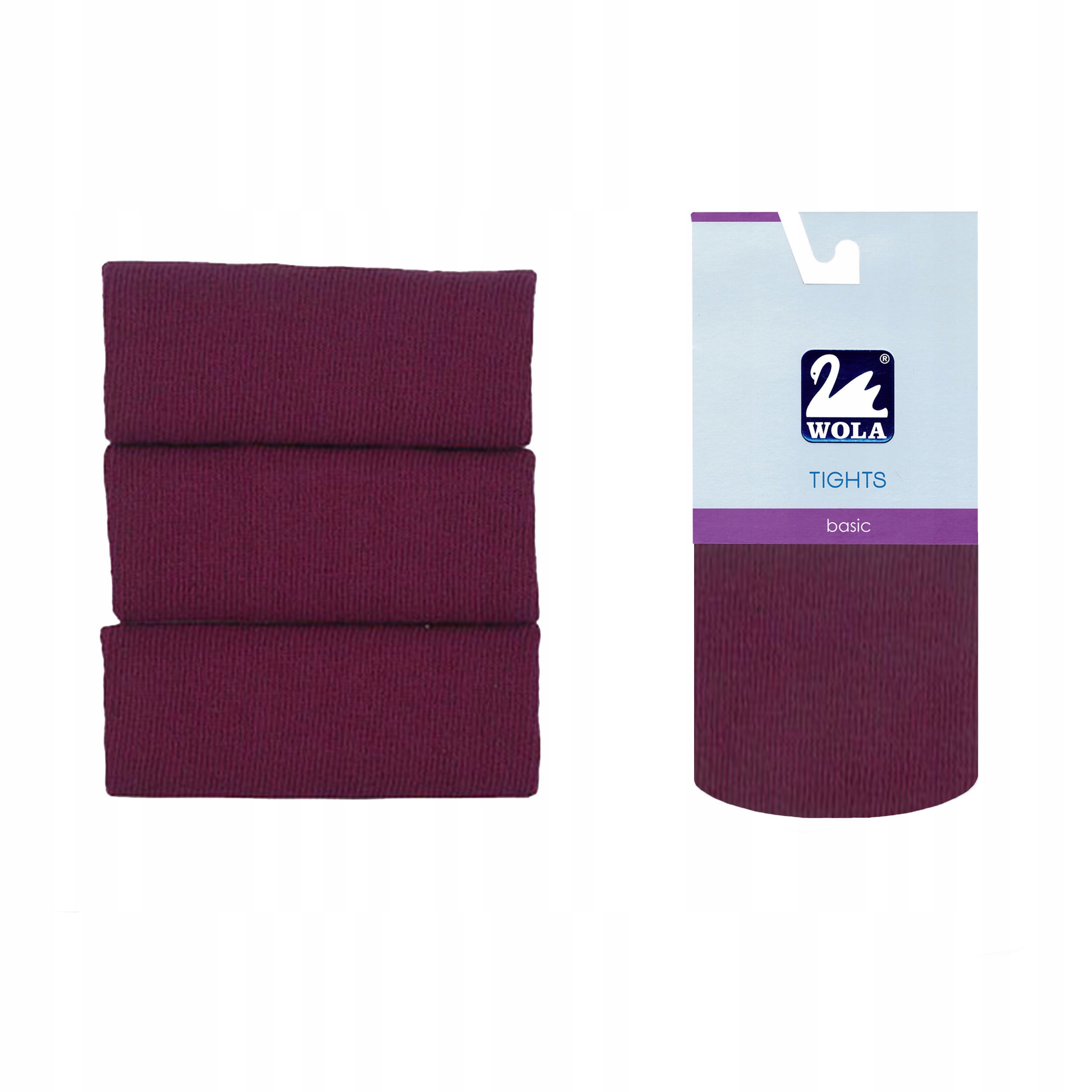 

Bawełniane rajstopy Wola Basic,RED Plum 90,104-110
